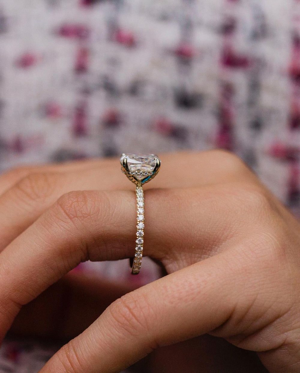 Cushion Cut Labgrown Engagement Ring
