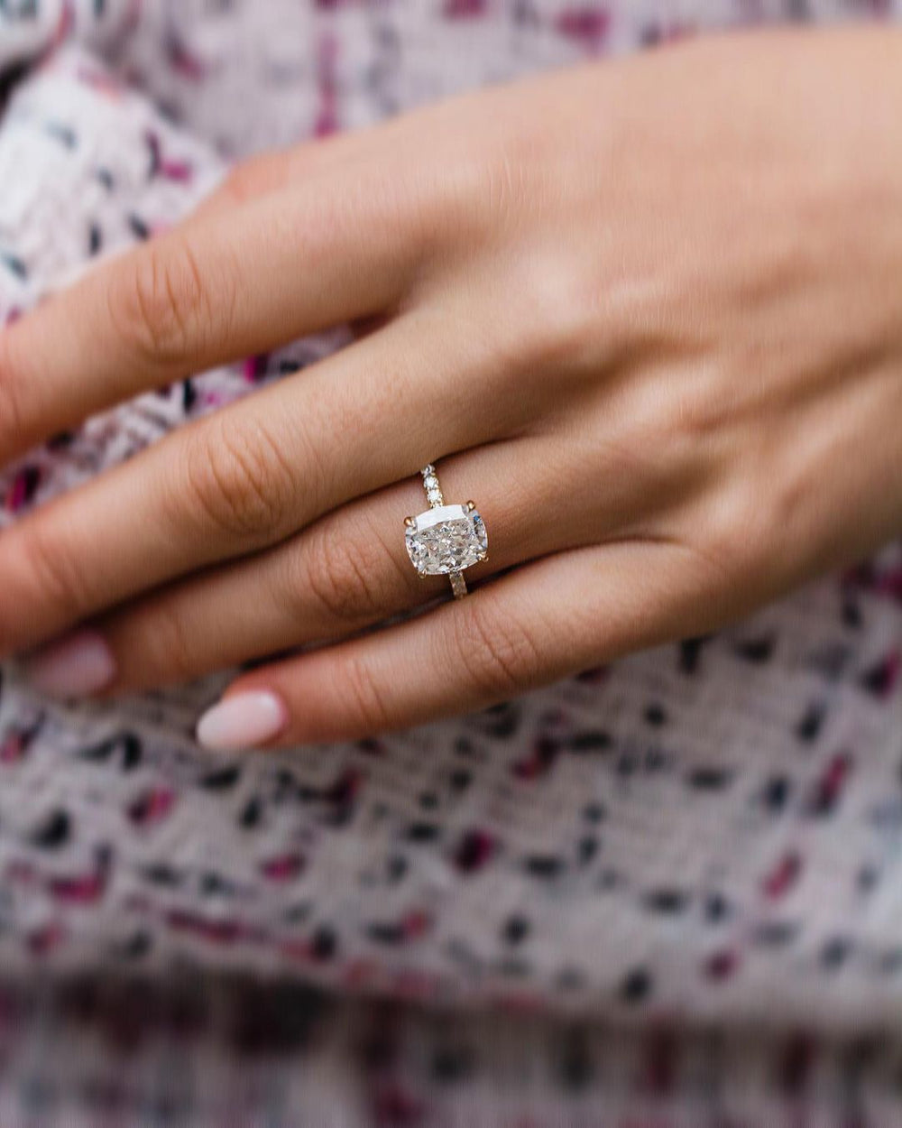 Cushion Cut Labgrown Engagement Ring