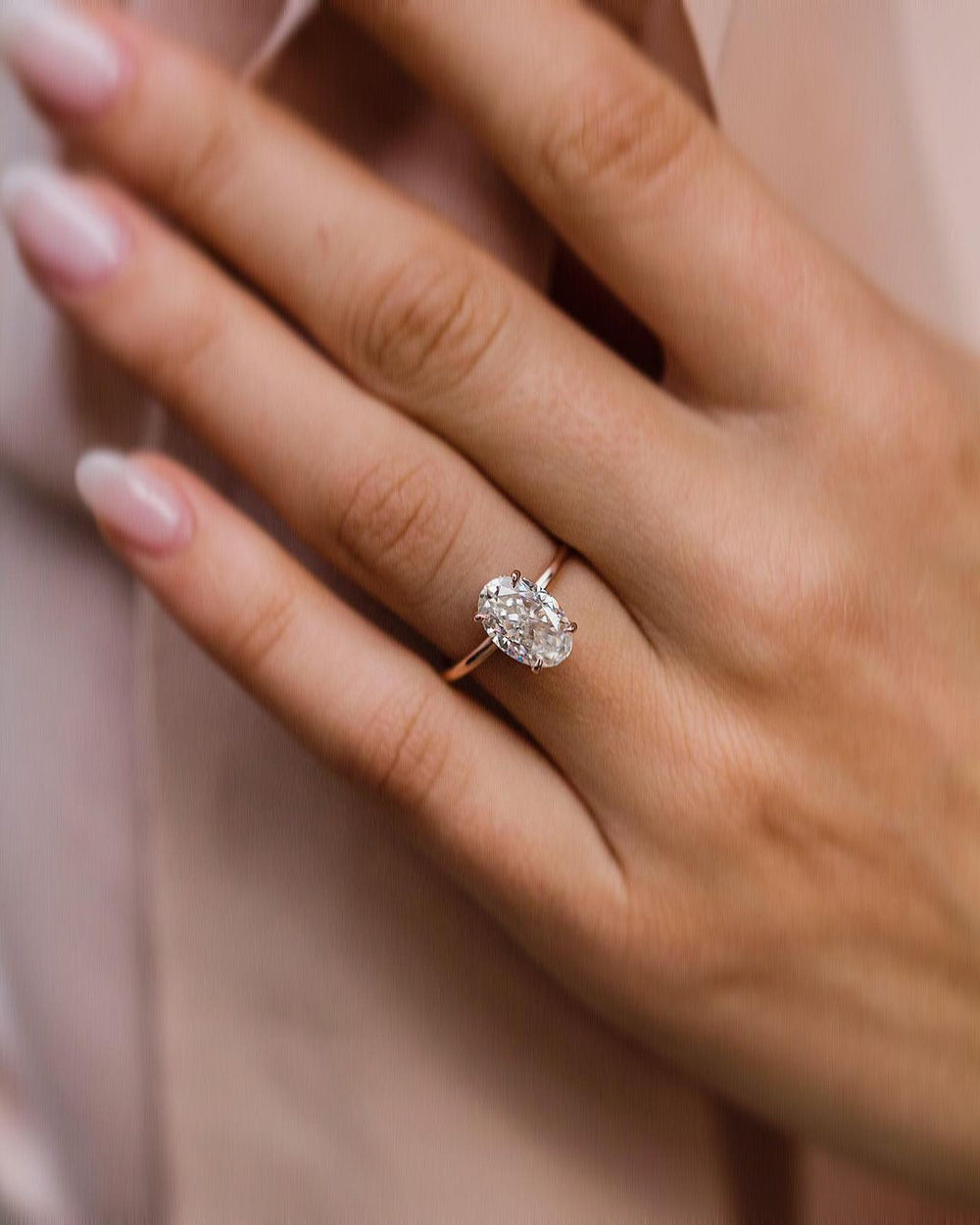 Oval Cut Labgrown Engagement Ring