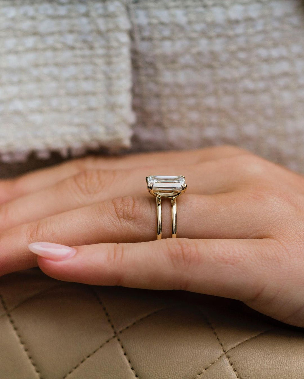 Emerald Cut Labgrown Engagement Ring
