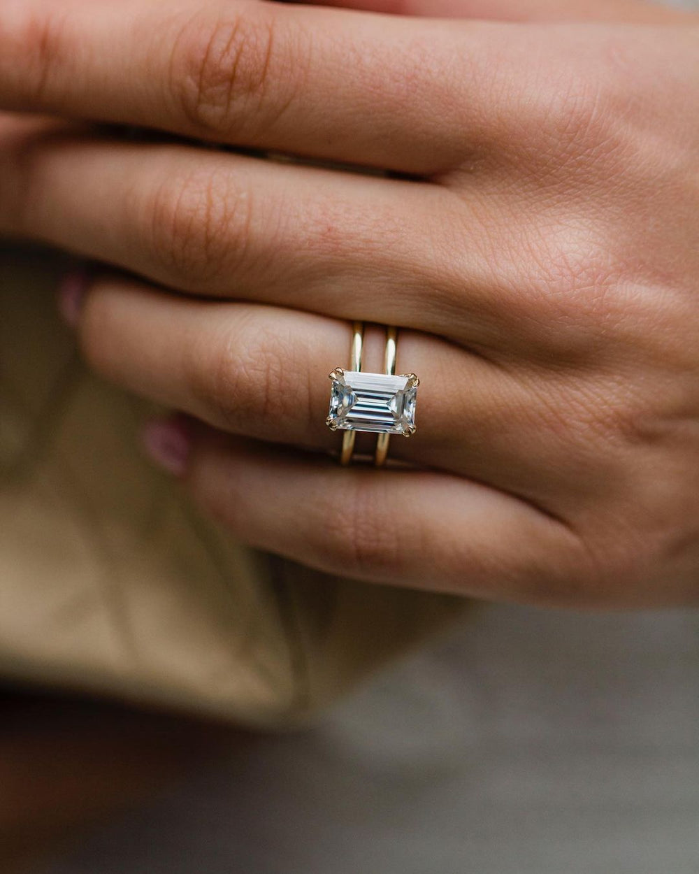 Emerald Cut Labgrown Engagement Ring