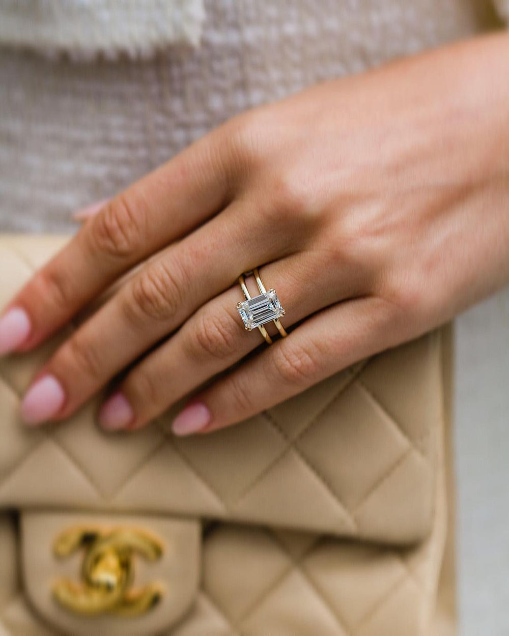 Emerald Cut Labgrown Engagement Ring