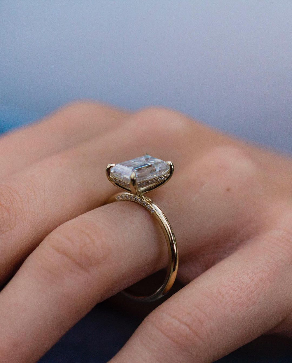 Emerald Cut Labgrown Engagement Ring