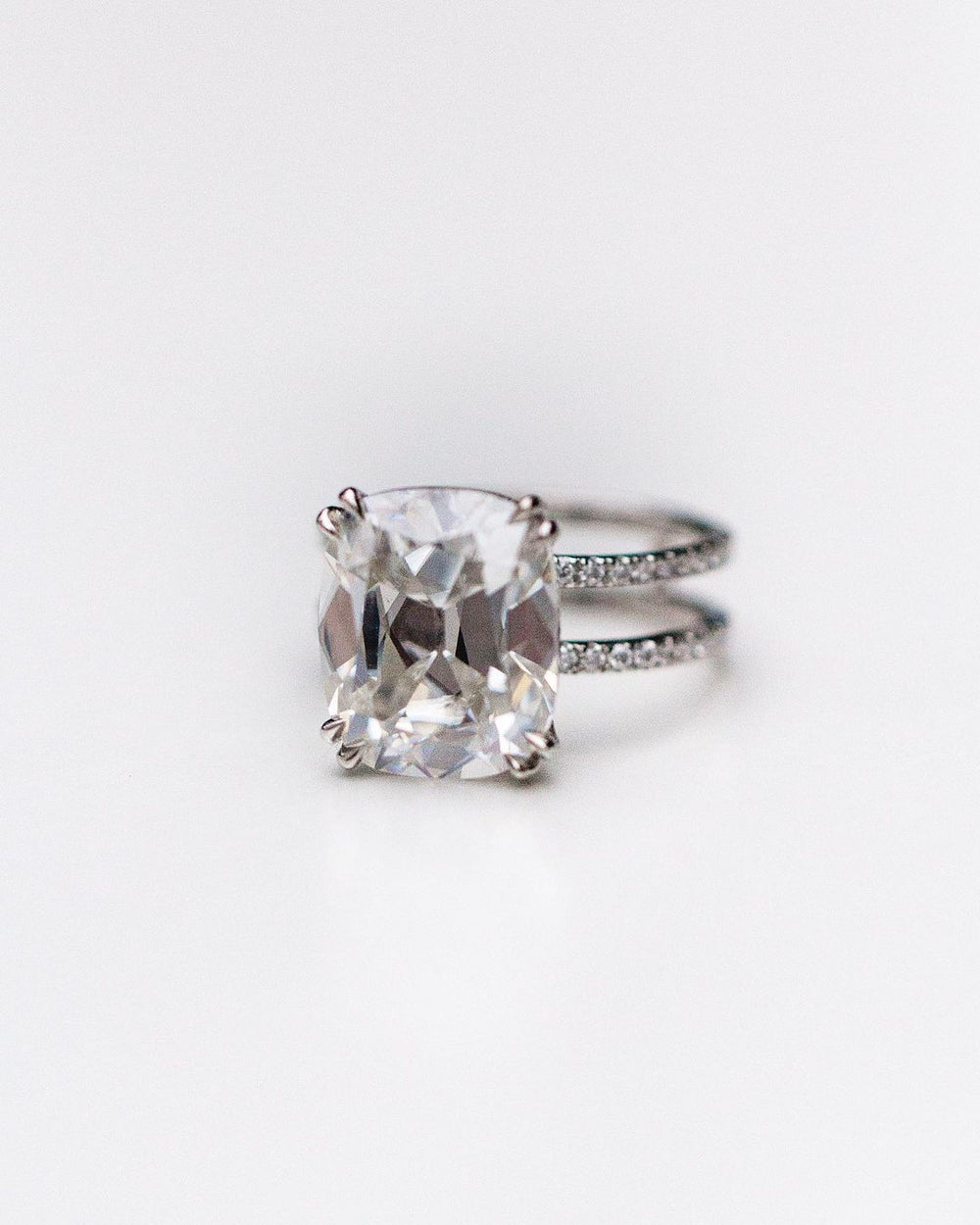 Old Mine Cushion Cut Labgrown Ring