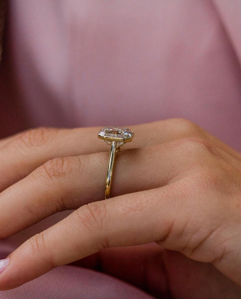 Old Mine Asscher Cut Labgrown Ring
