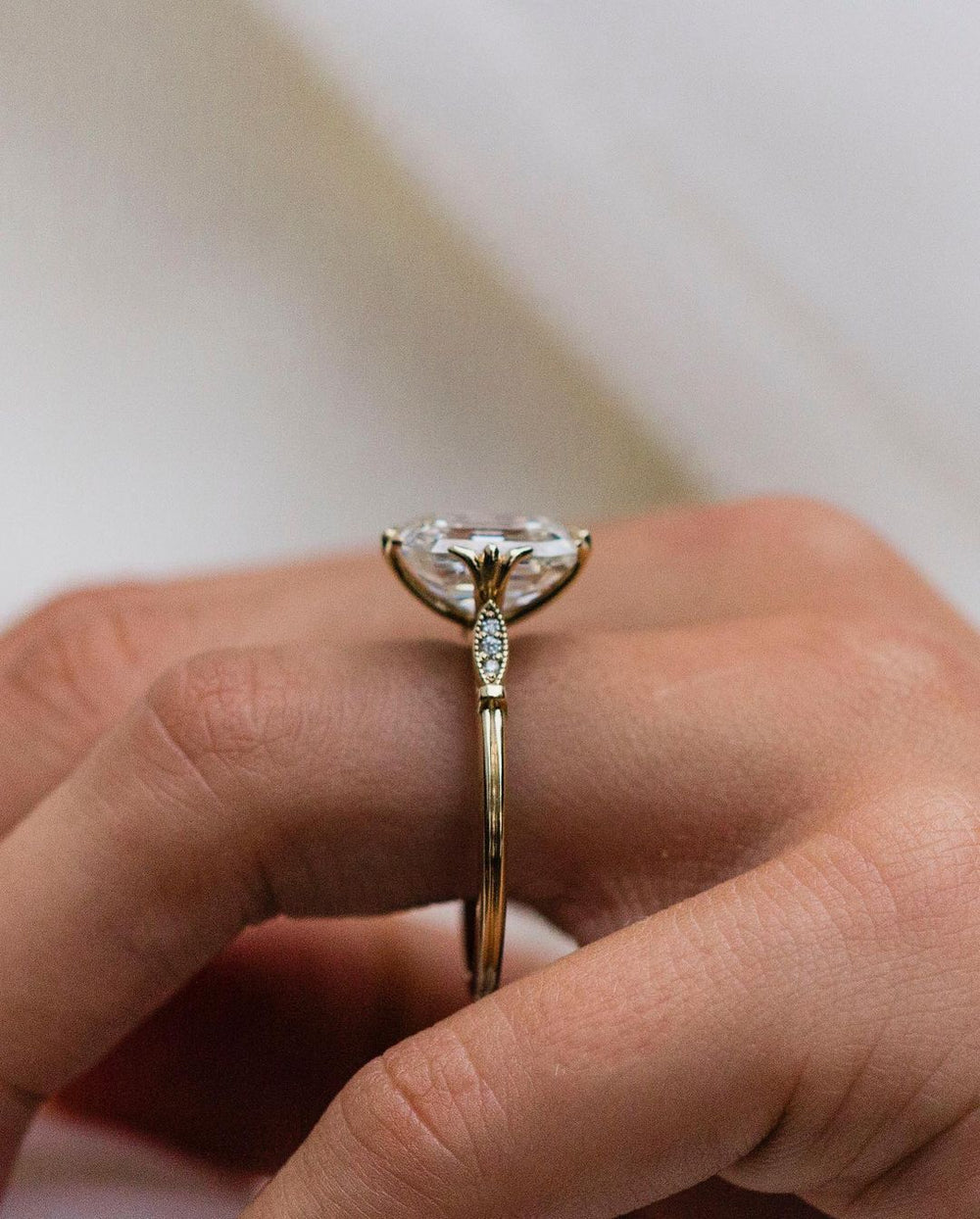 Asscher Cut Labgrown Engagement Ring