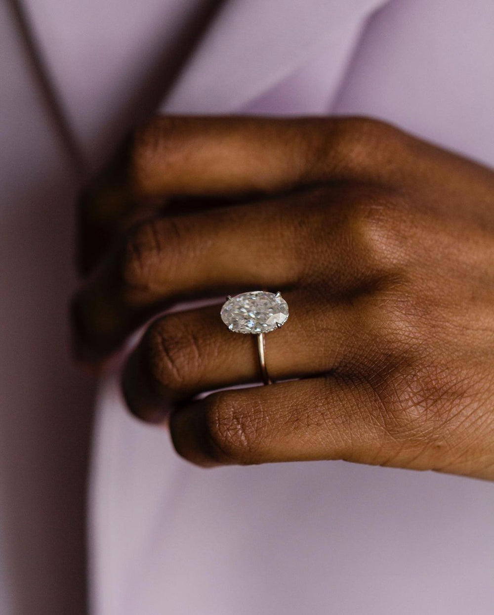 Oval Cut Labgrown Engagement Ring