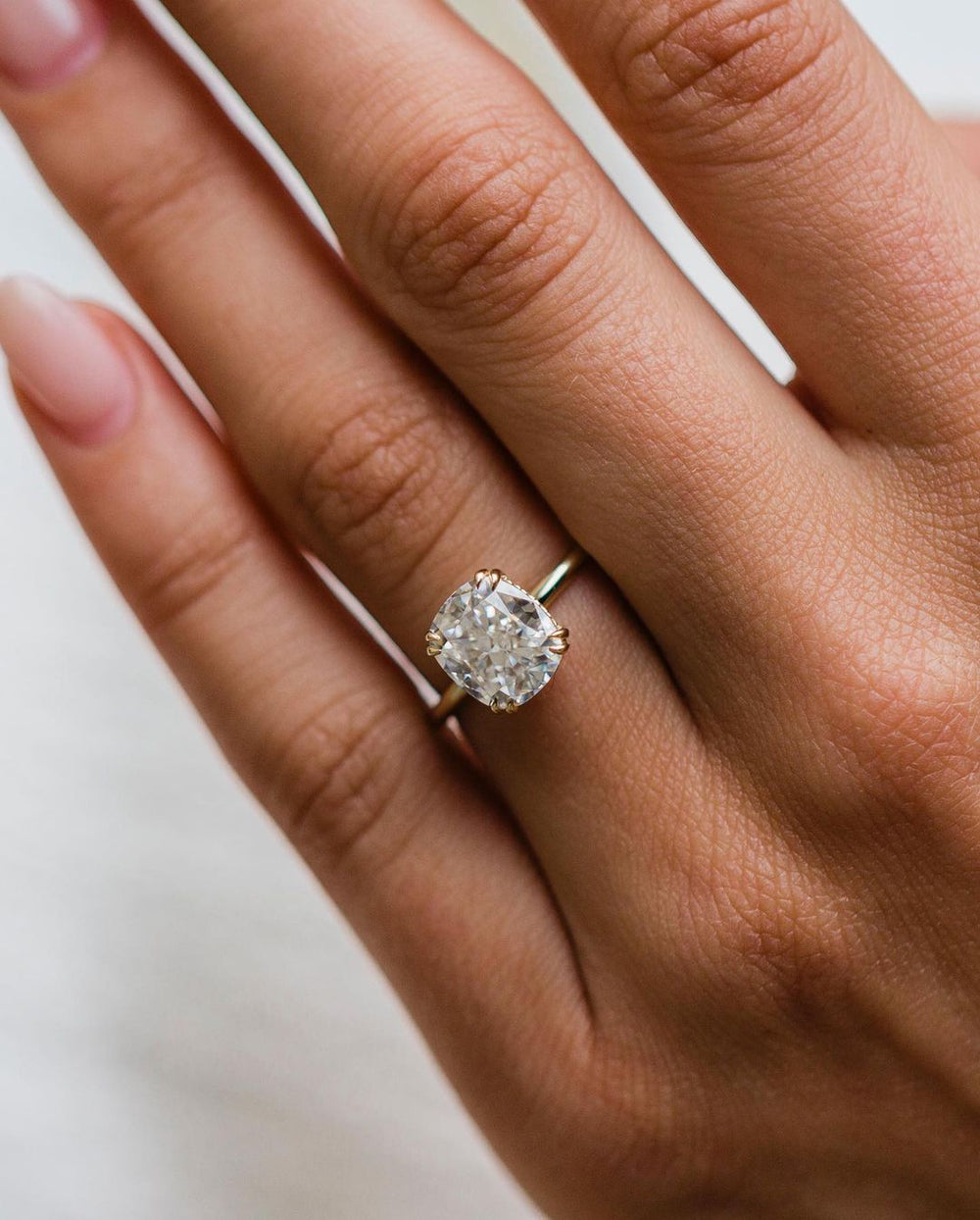 Cushion Cut Labgrown Engagement Ring