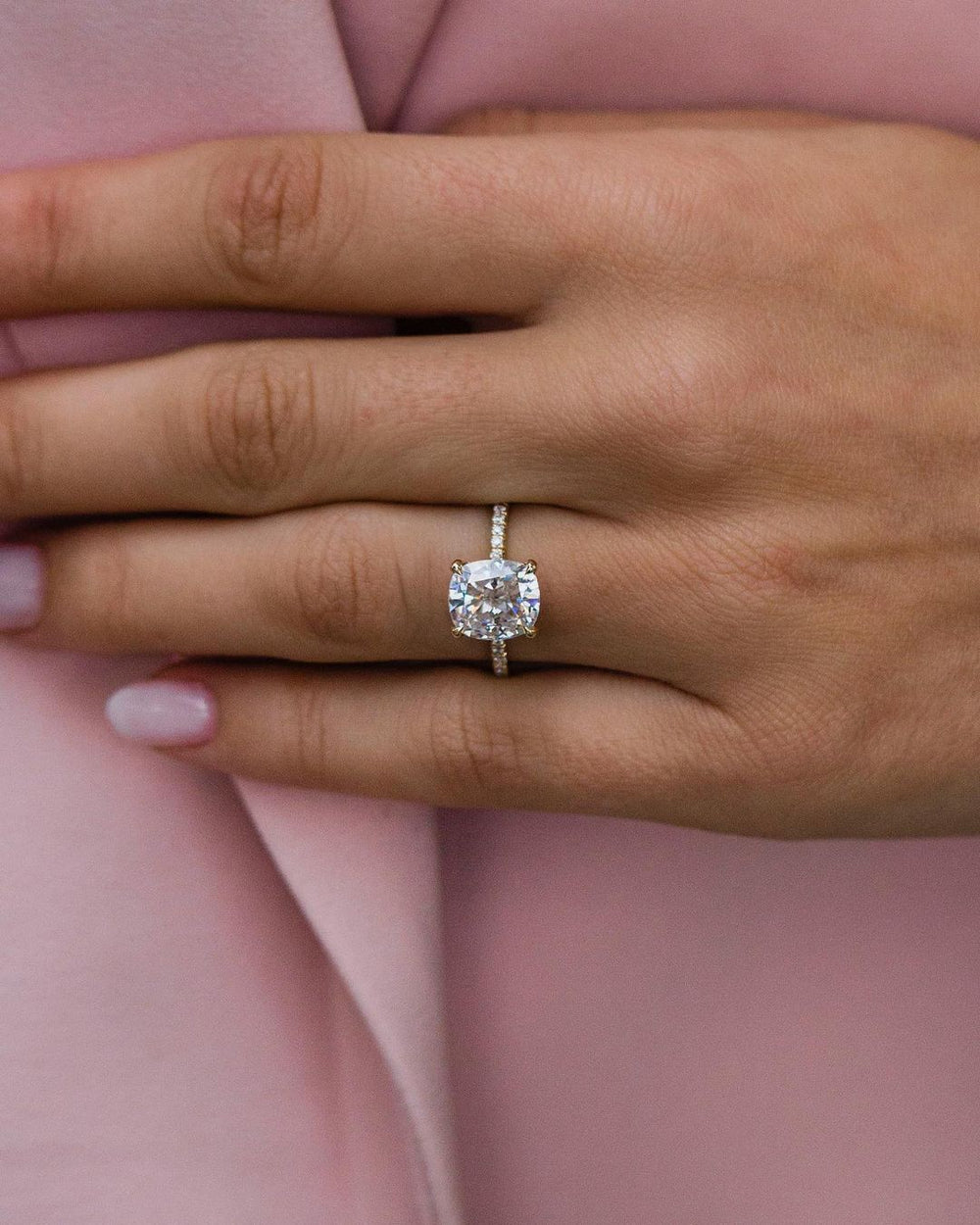 Cushion Cut Labgrown Engagement Ring