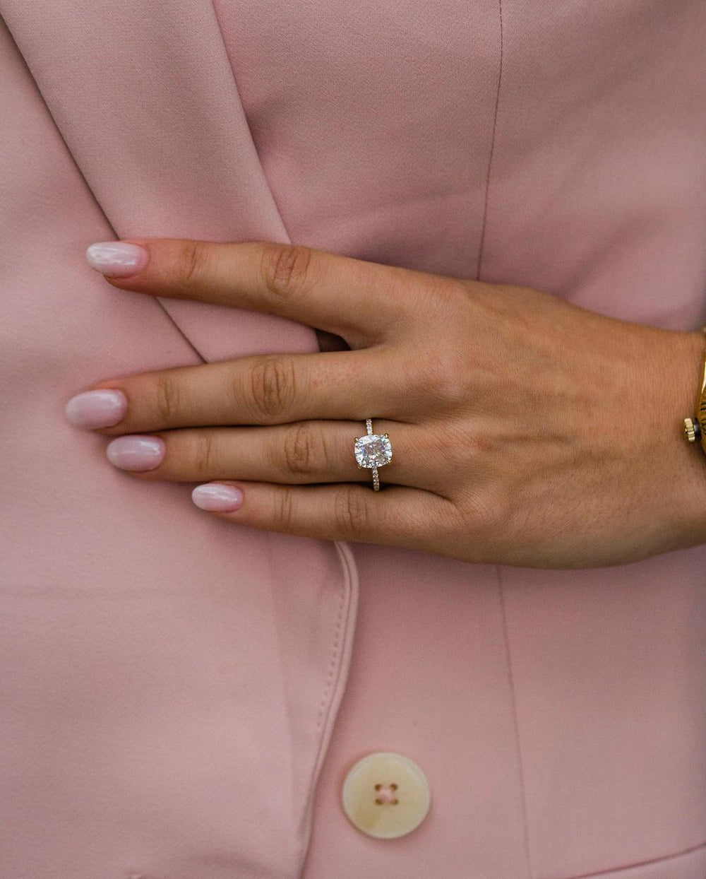 Cushion Cut Labgrown Engagement Ring