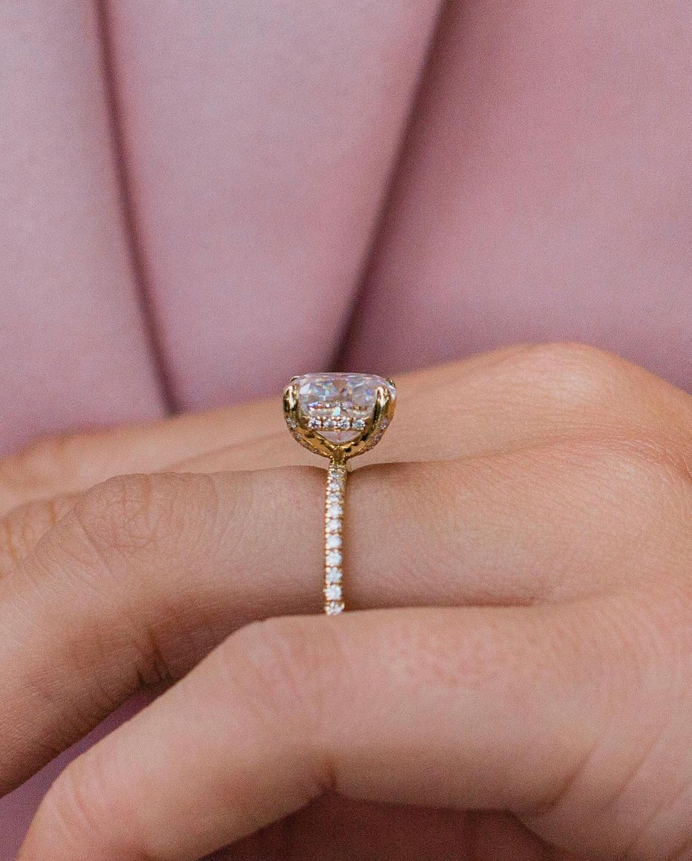 Cushion Cut Labgrown Engagement Ring