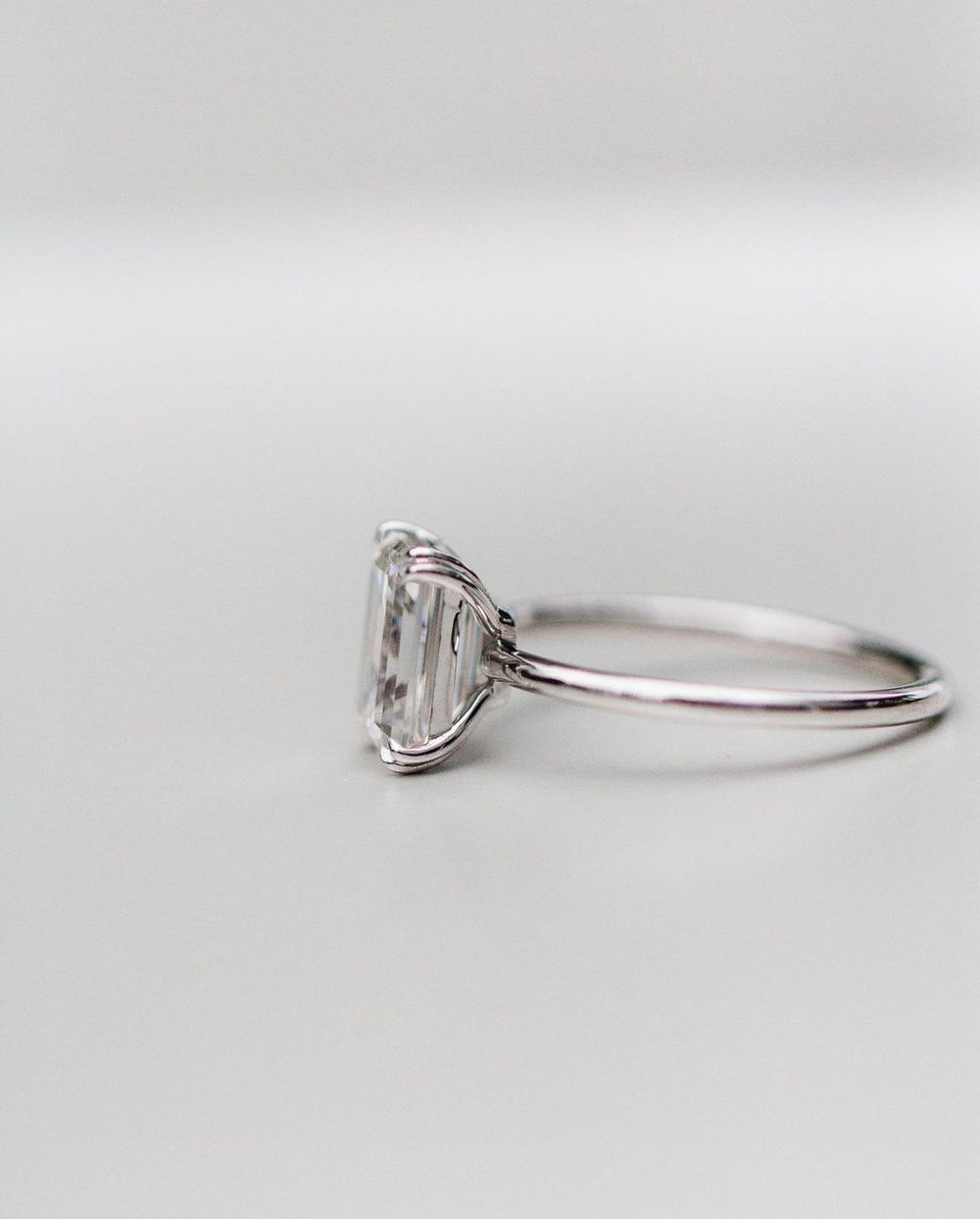 Emerald Cut Labgrown Engagement Ring