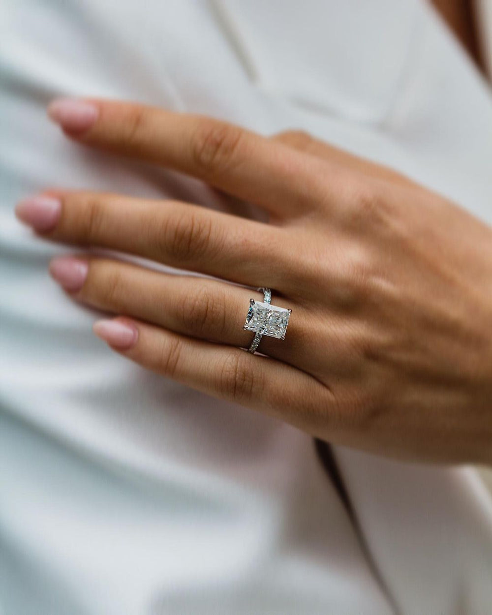 Radiant Cut Labgrown Engagement Ring
