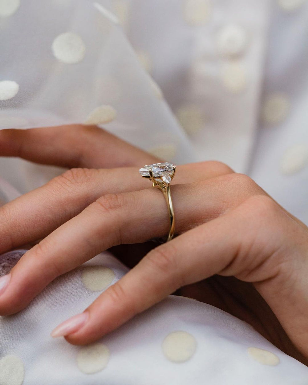 Pear Cut Labgrown Engagement Ring