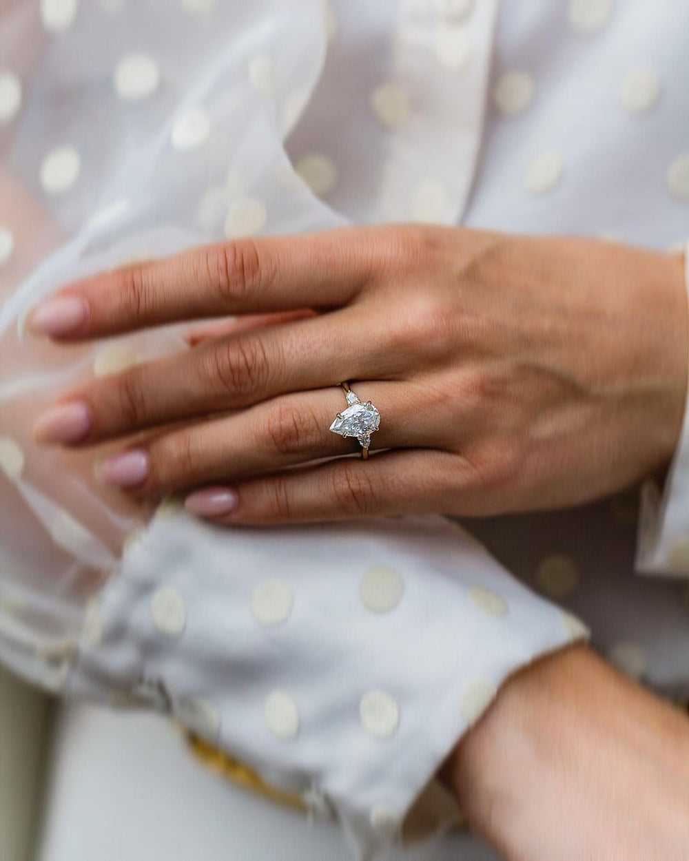 Pear Cut Labgrown Engagement Ring