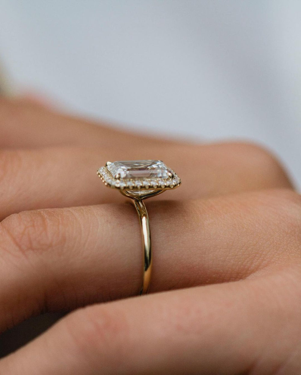 Emerald Cut Labgrown Engagement Ring