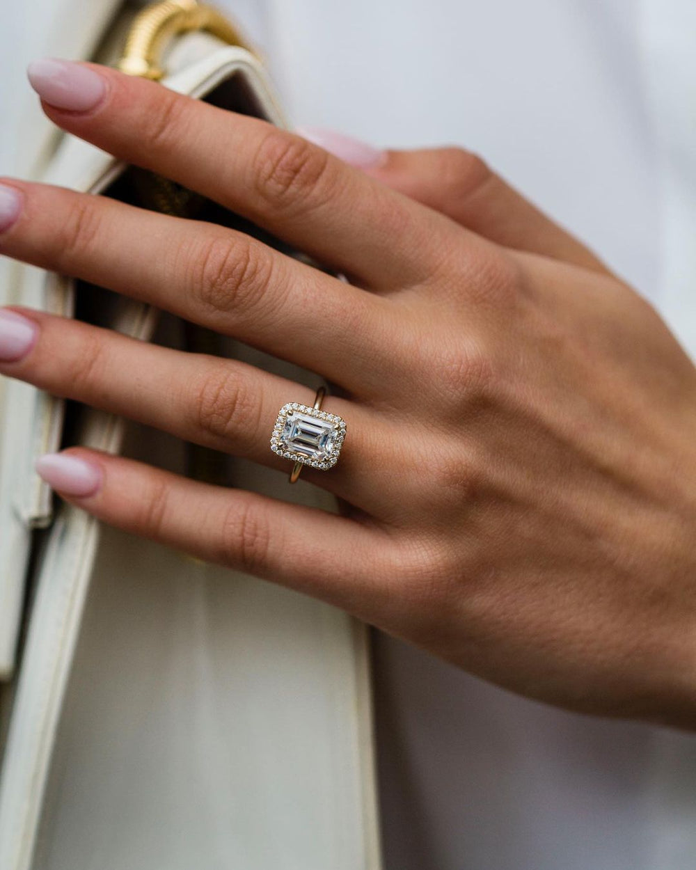 Emerald Cut Labgrown Engagement Ring