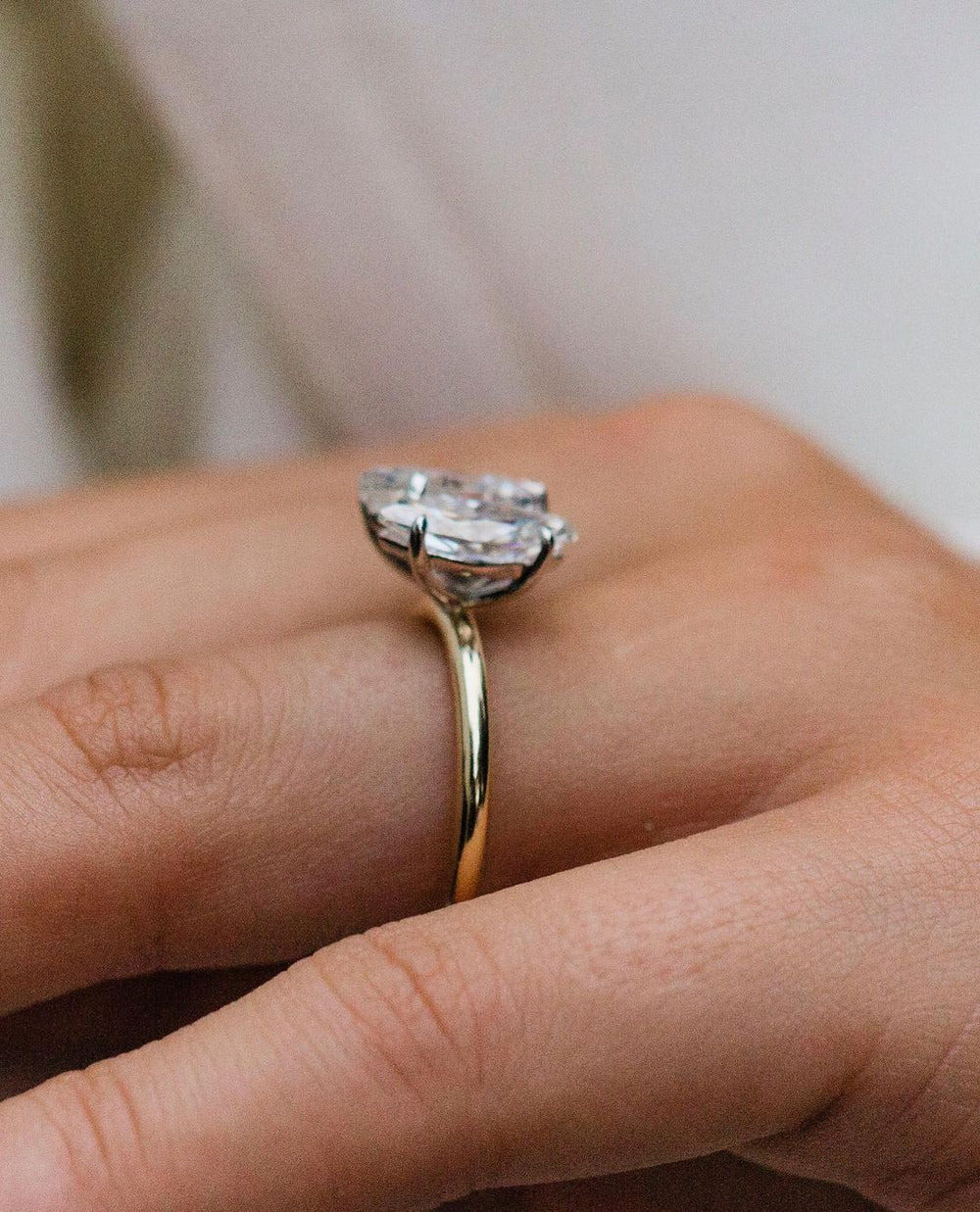 Toi Et Moi Pear & Marquise Cut Labgrown Engagement Ring