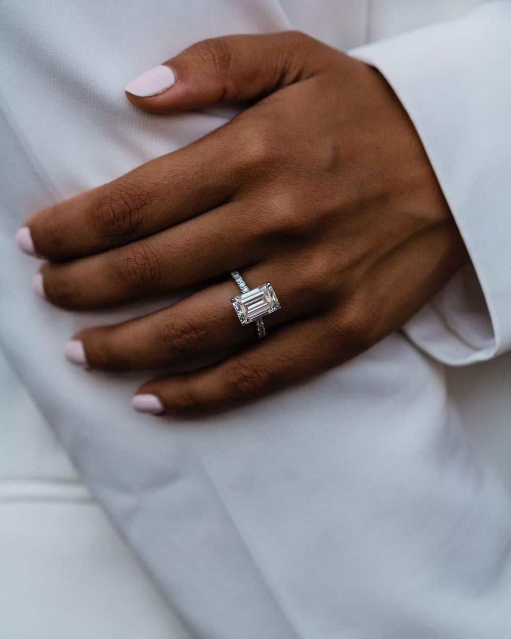 Emerald Cut Labgrown Engagement Ring