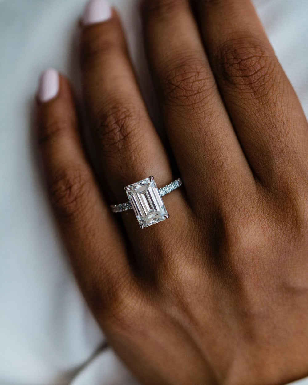 Emerald Cut Labgrown Engagement Ring