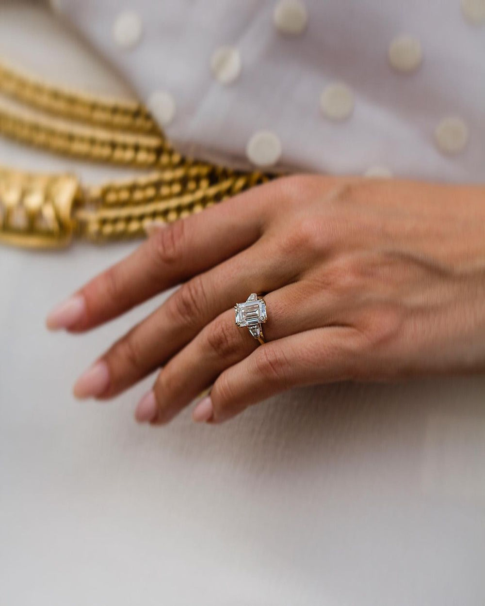 Emerald Cut Labgrown Engagement Ring