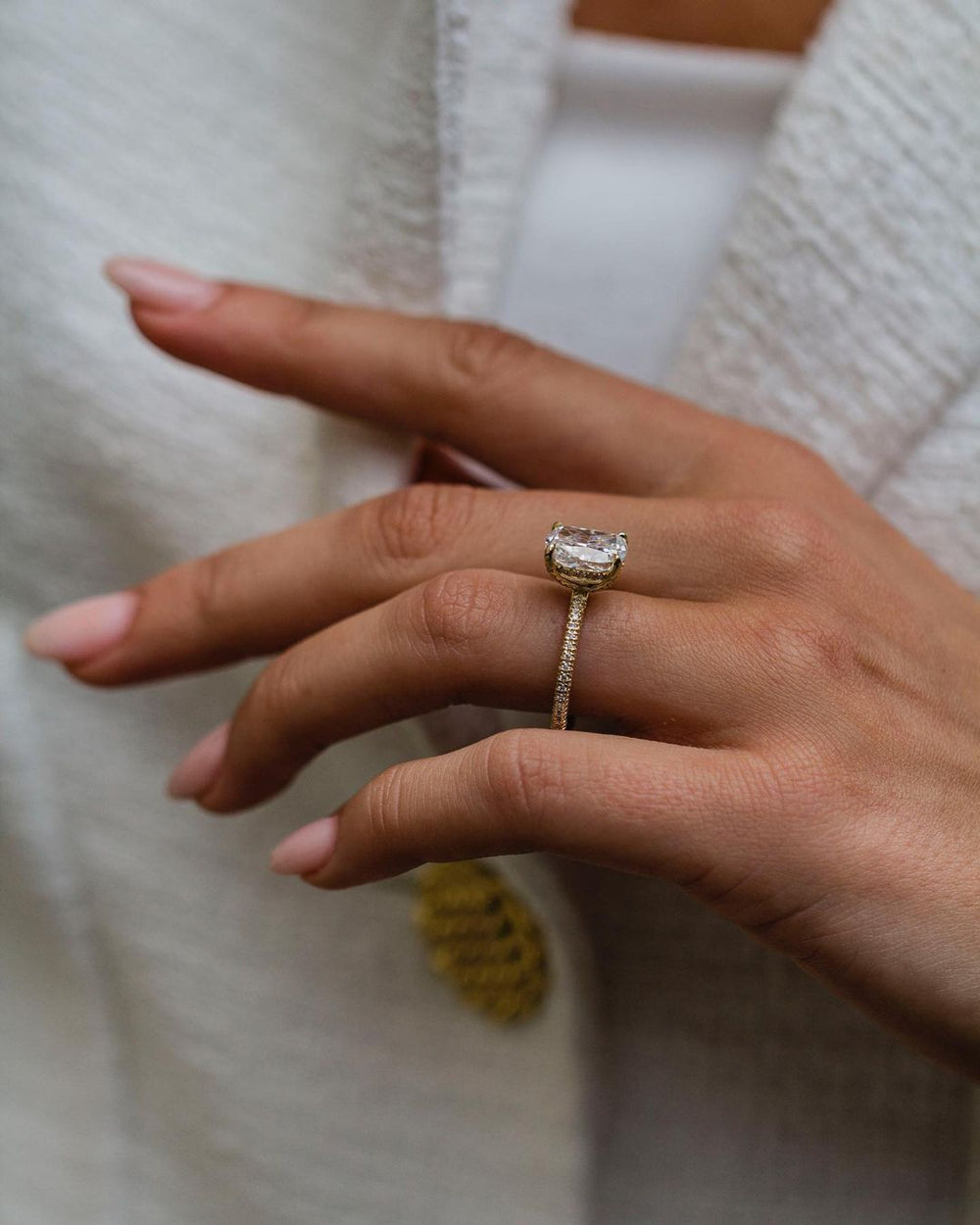 Cushion cut Labgrown Ring