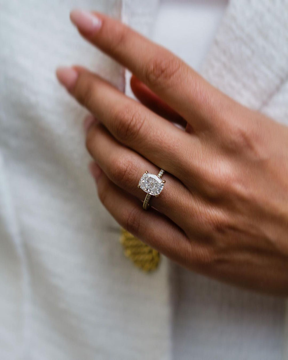 Cushion cut Labgrown Ring