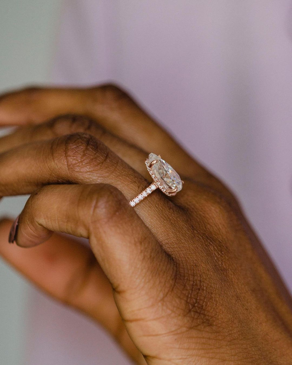 Elongated Pear Cut Labgrown Ring