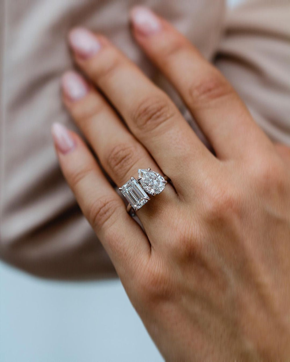 Toi Et Moi Pear & Emerald Cut Labgrown Ring