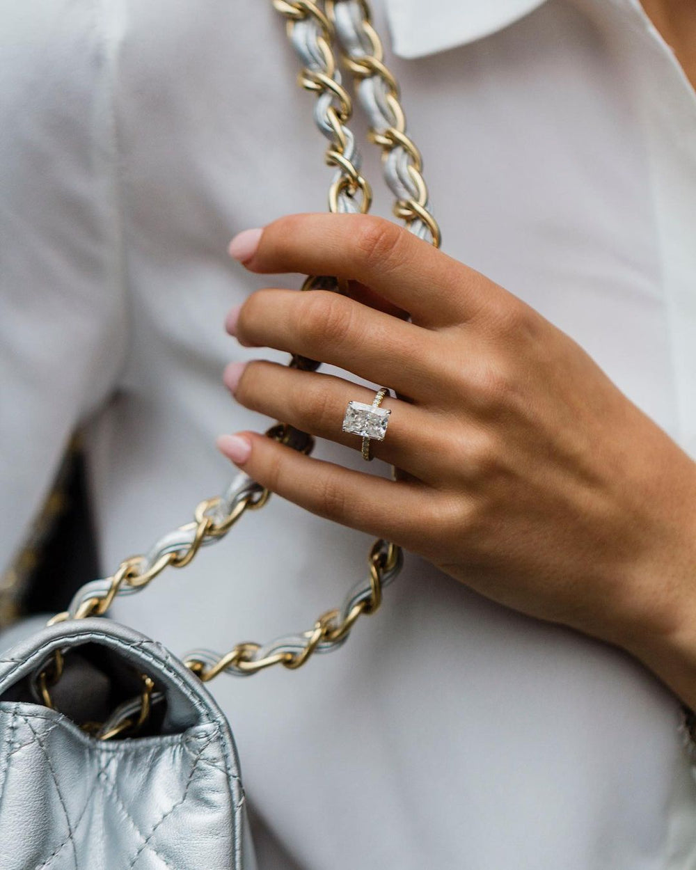 Radiant Cut Labgrown Engagement Ring