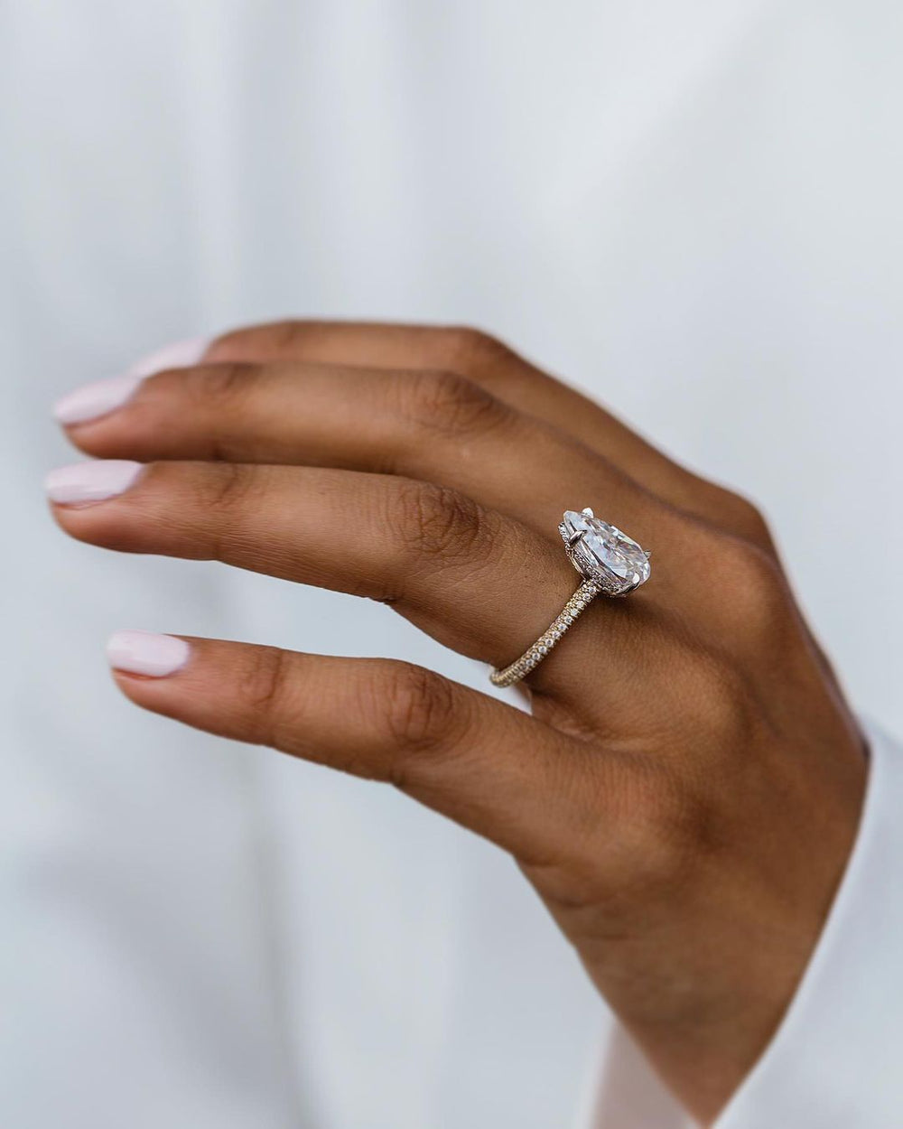 Elongated Pear Cut Labgrown Ring