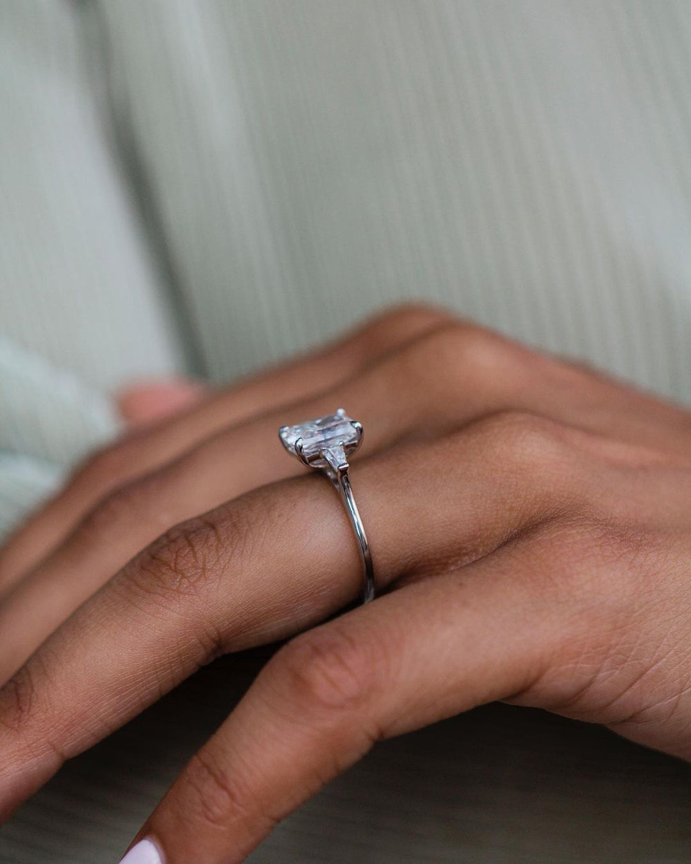 Radiant Cut Labgrown Engagement Ring