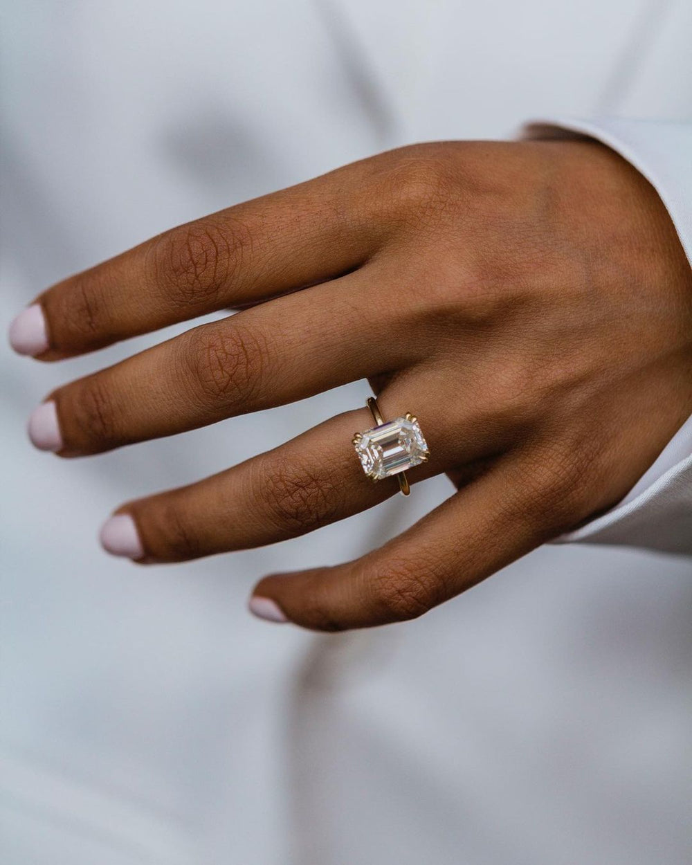 Old Mine Emerald Cut Labgrown Ring