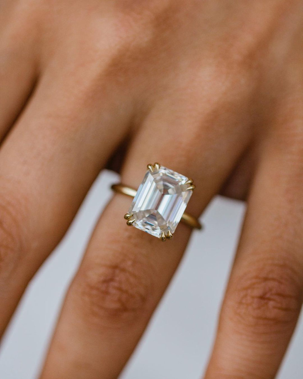 Old Mine Emerald Cut Labgrown Ring