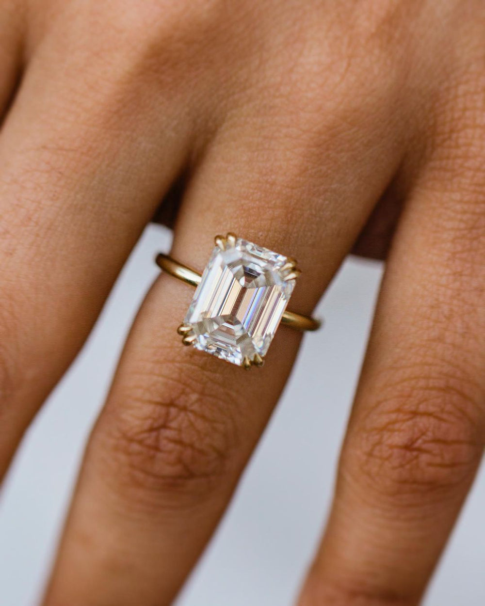 Old Mine Emerald Cut Labgrown Ring