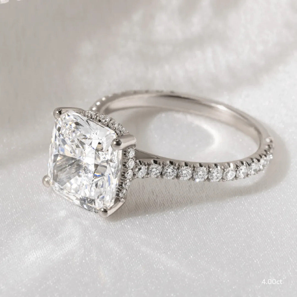 Cushion Cut Labgrown Engagement Ring