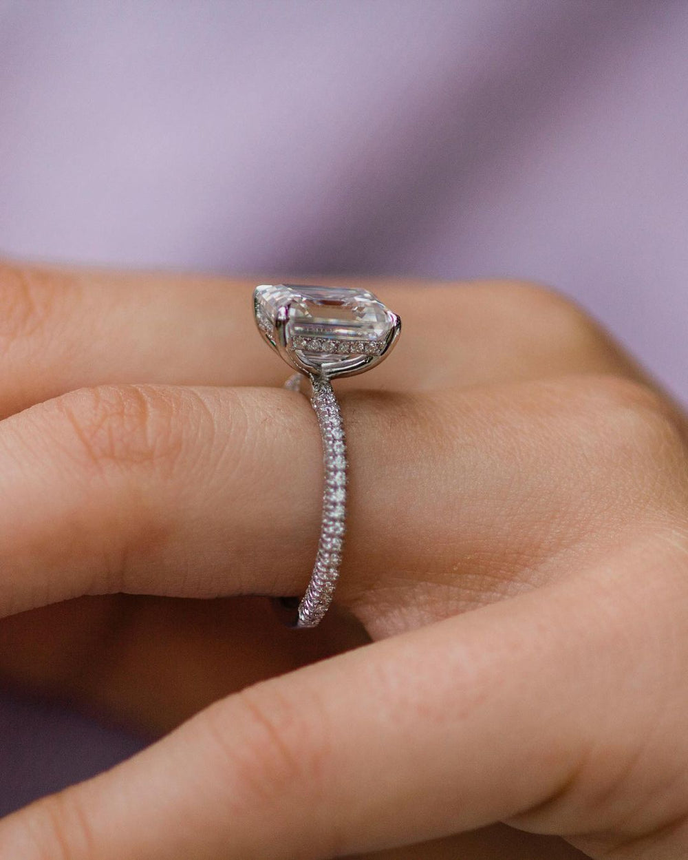 Emerald Cut Labgrown Engagement Ring
