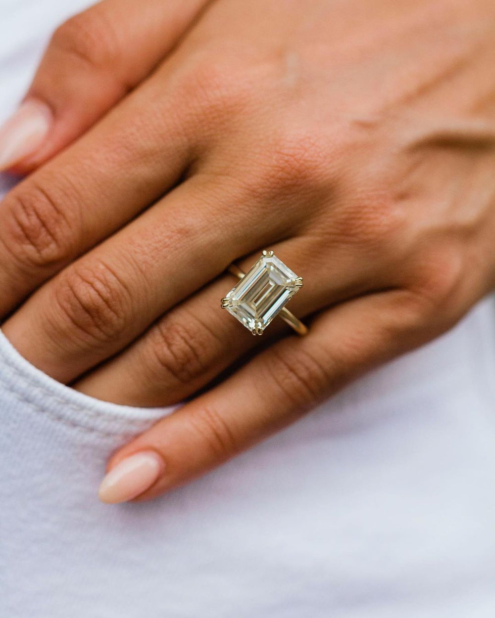 Old Mine Emerald Cut Labgrown Ring