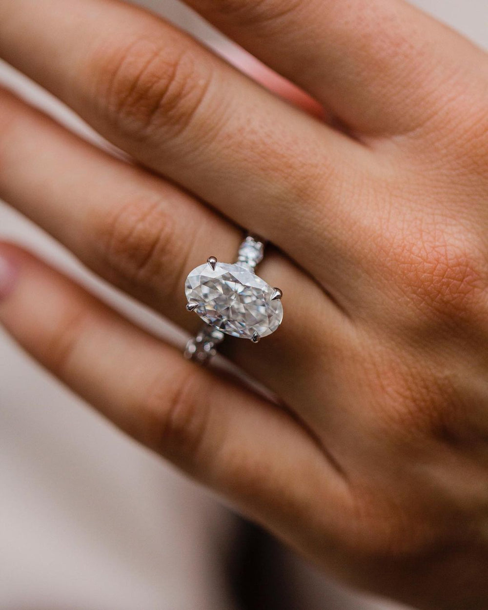 Oval Cut Labgrown Engagement Ring