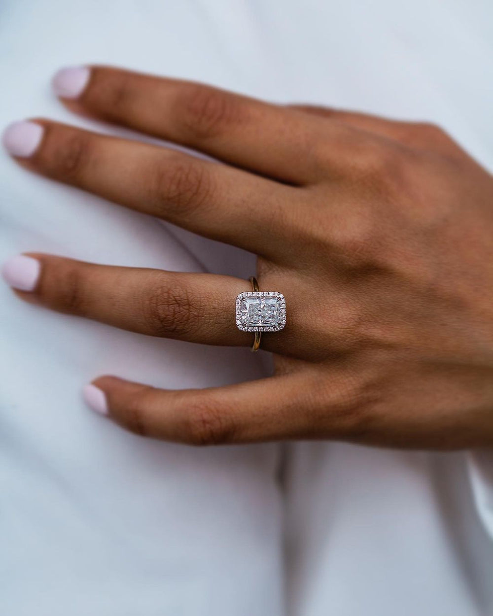 Radiant Cut Labgrown Engagement Ring