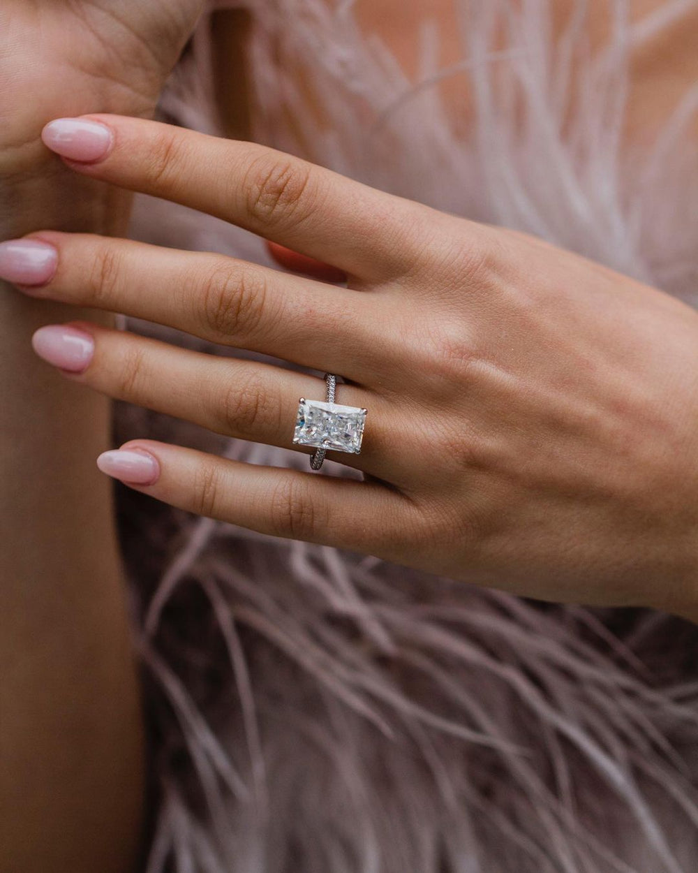 Radiant Cut Labgrown Engagement Ring