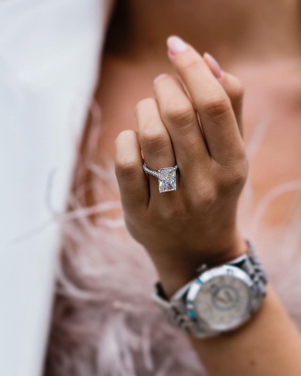 Radiant Cut Labgrown Engagement Ring