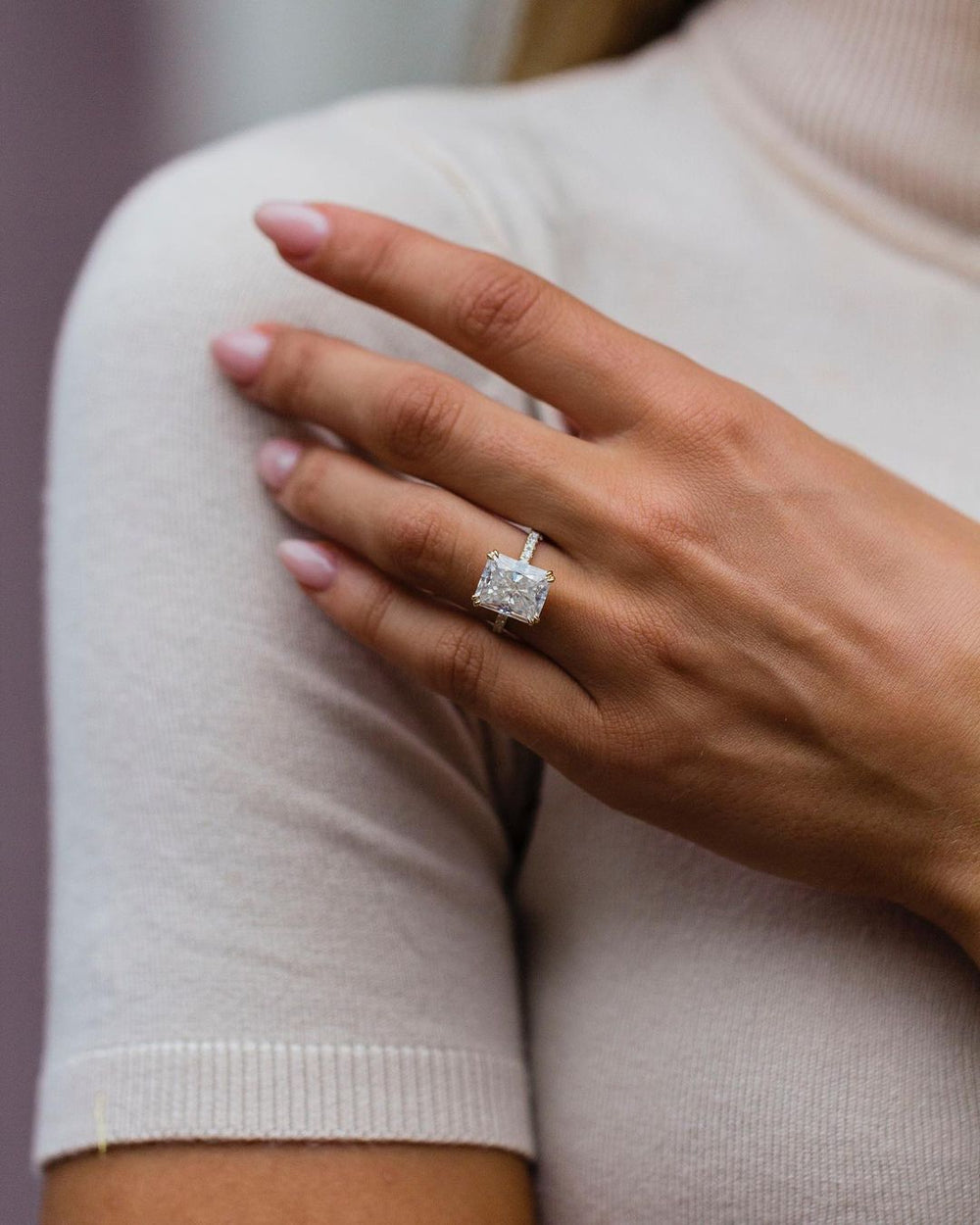Radiant Cut Labgrown Engagement Ring