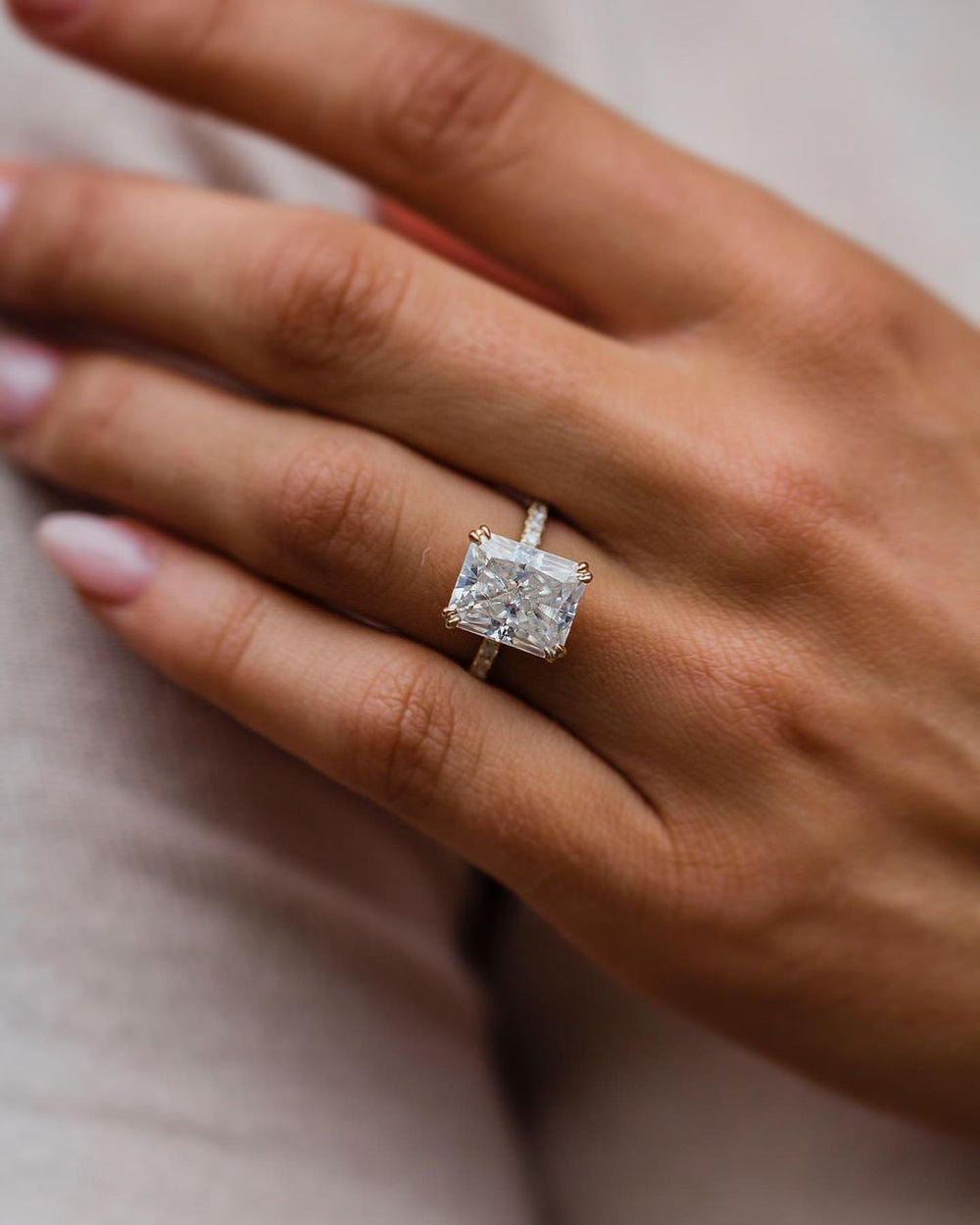 Radiant Cut Labgrown Engagement Ring