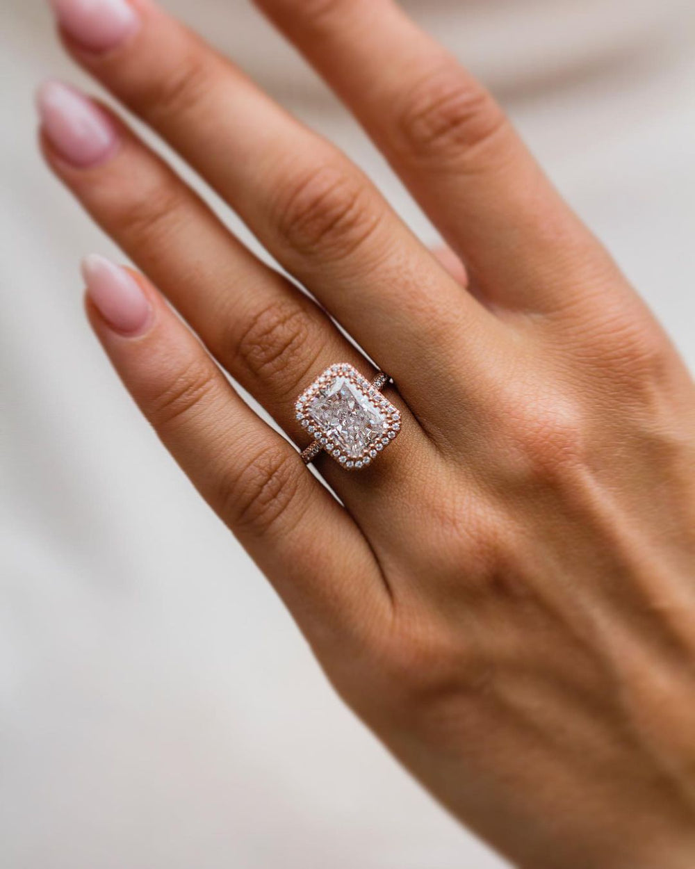 Radiant Cut Labgrown Engagement Ring