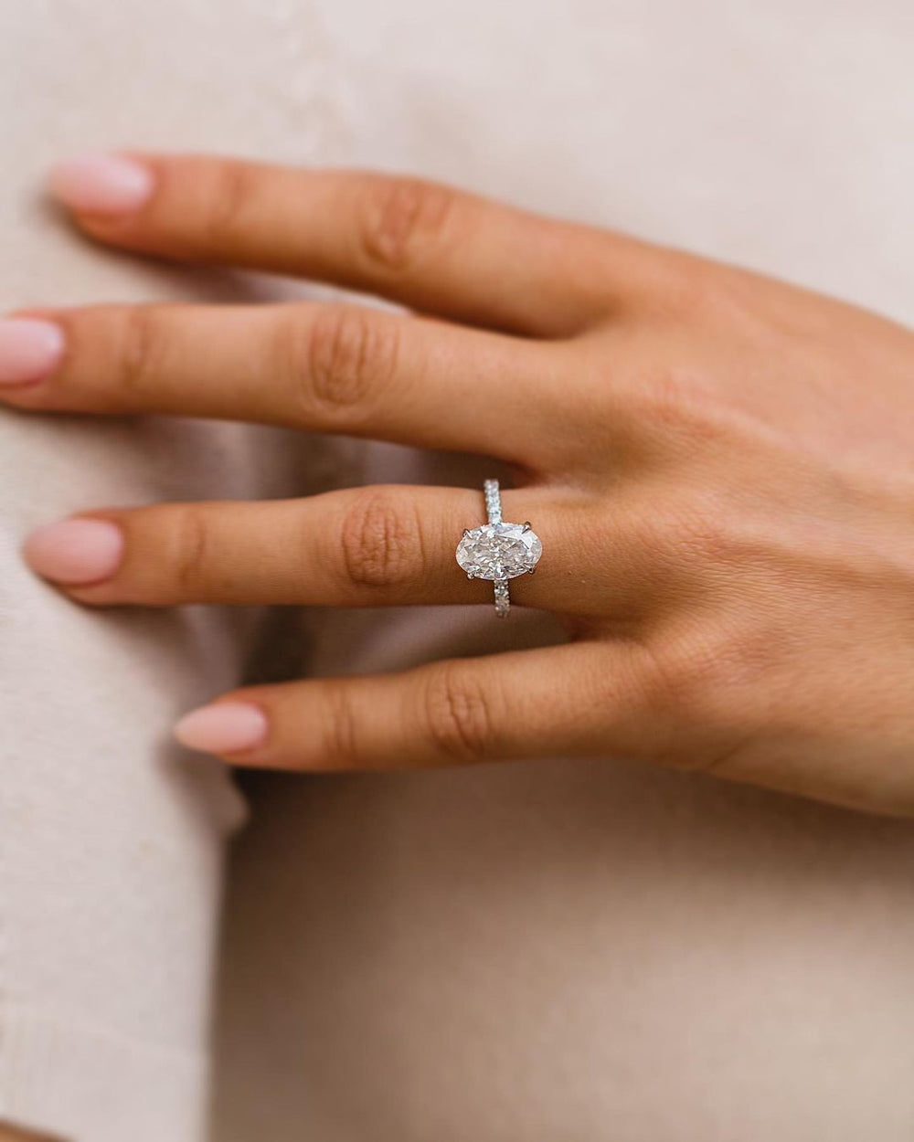 Oval Labgrown Engagement Ring
