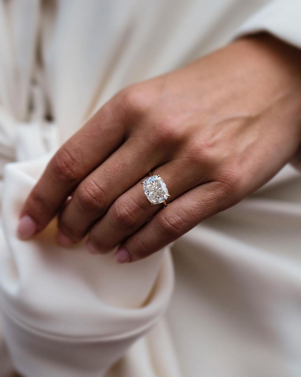 East West Cushion Cut Labgrown Ring