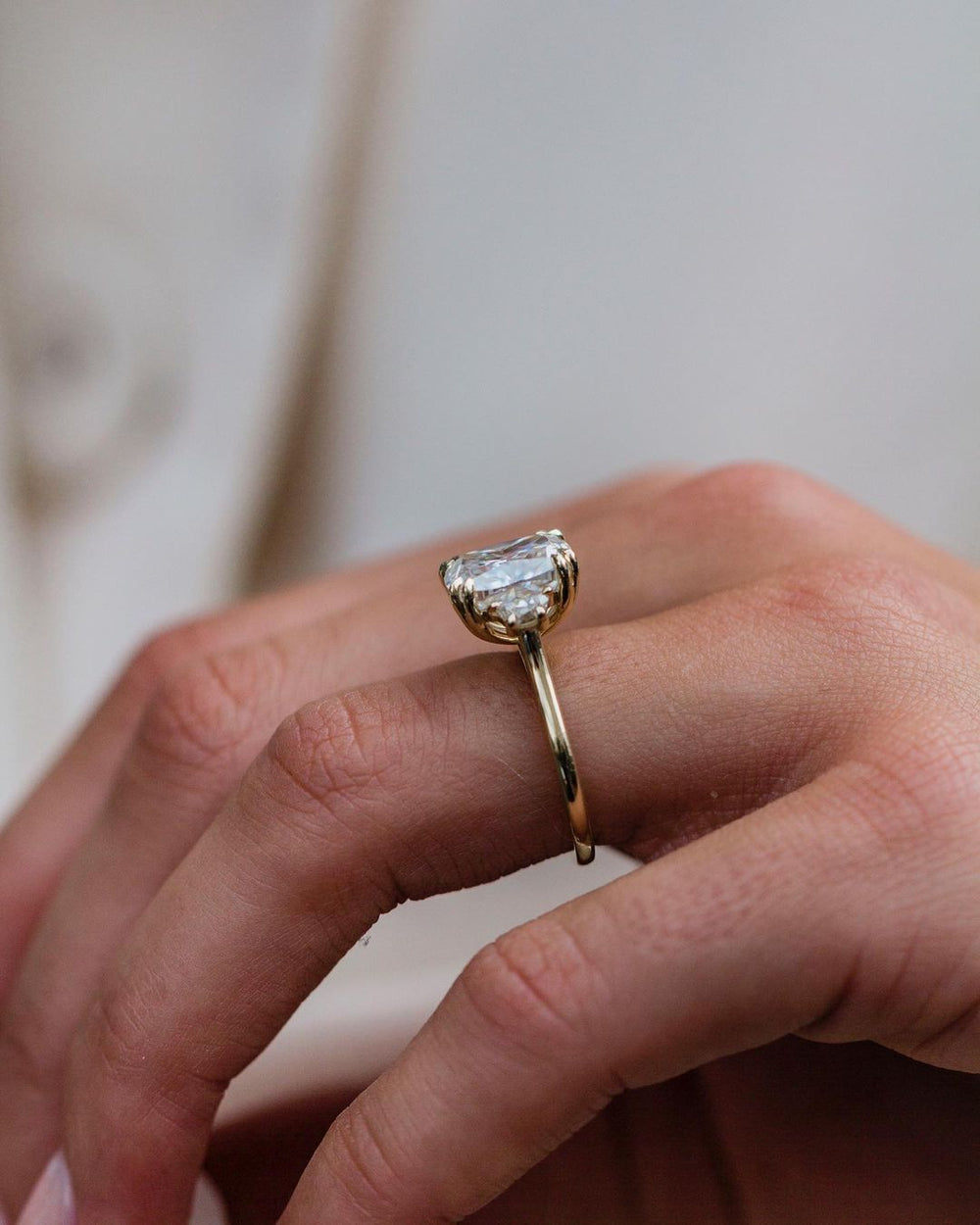 Cushion Cut Labgrown Engagement Ring
