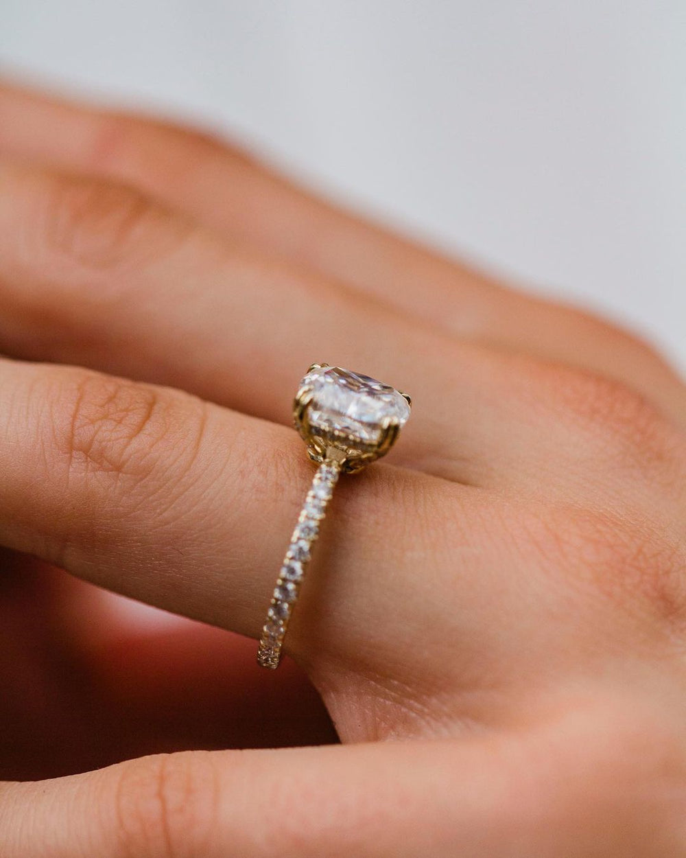Cushion Cut Labgrown Engagement Ring