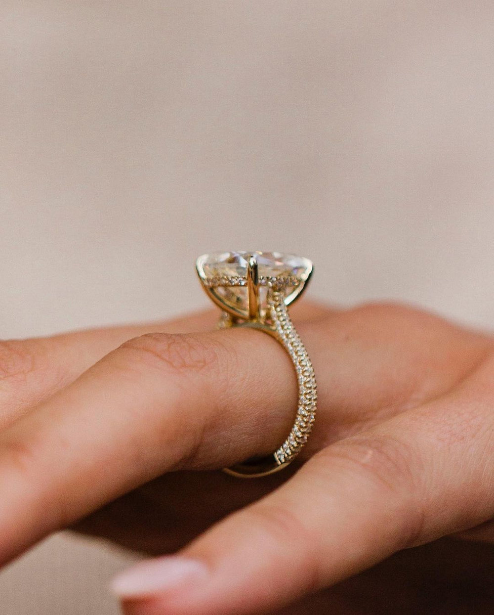 Old mine Cushion Cut Labgrown Ring
